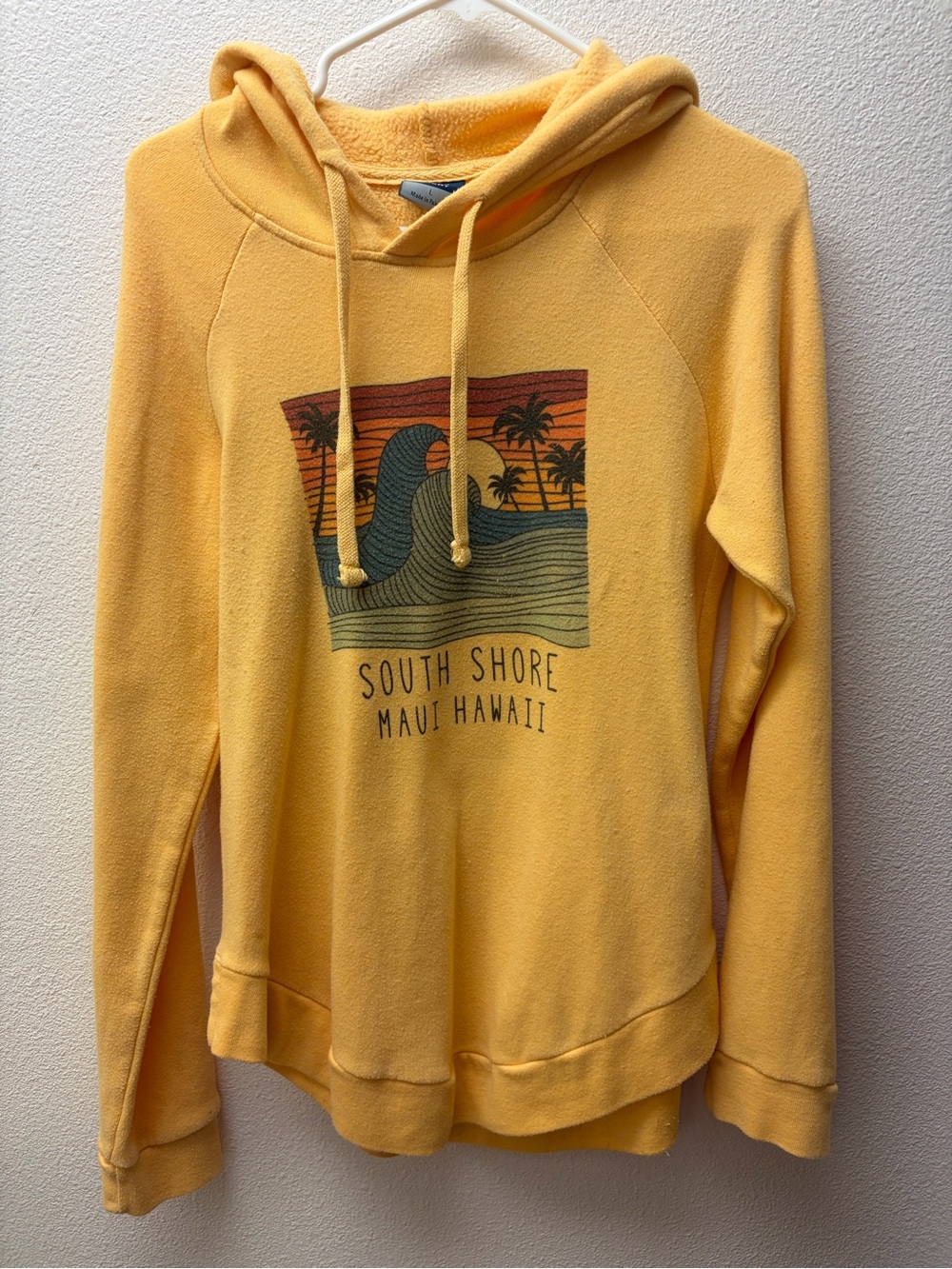 MV Sport Yellow Pullover Hoodie with Front Label